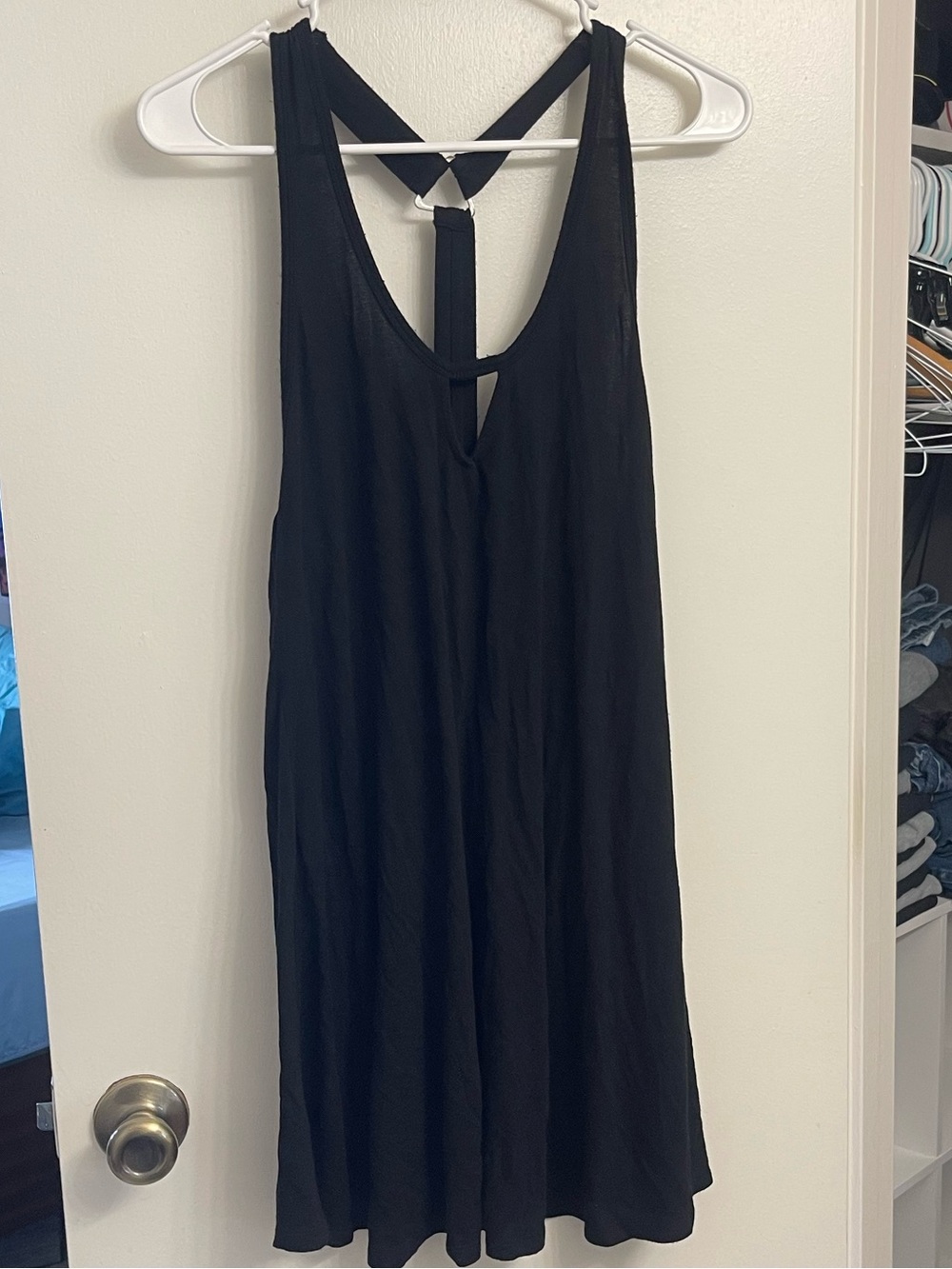 Forever 21 Black Crisscross Back Cover Up